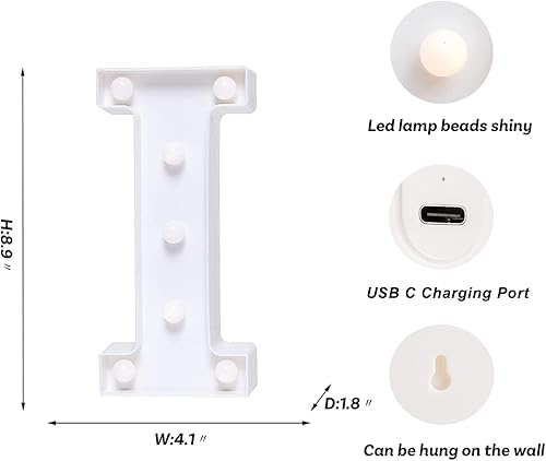Miniatura 322 de Foaky Número de luz LED decorativo, letrero de número iluminado para luz nocturna, boda, fiesta de cumpleaños, Navidad, hogar, bar, número