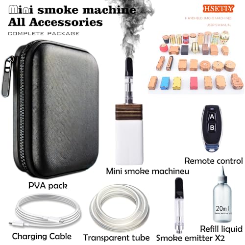 Mini Máquina de Humo Portátil con Control Inalámbrico, para Filmación, Actividades al Aire Libre, Halloween y Cosplay (Color Blanco) miniatura 3