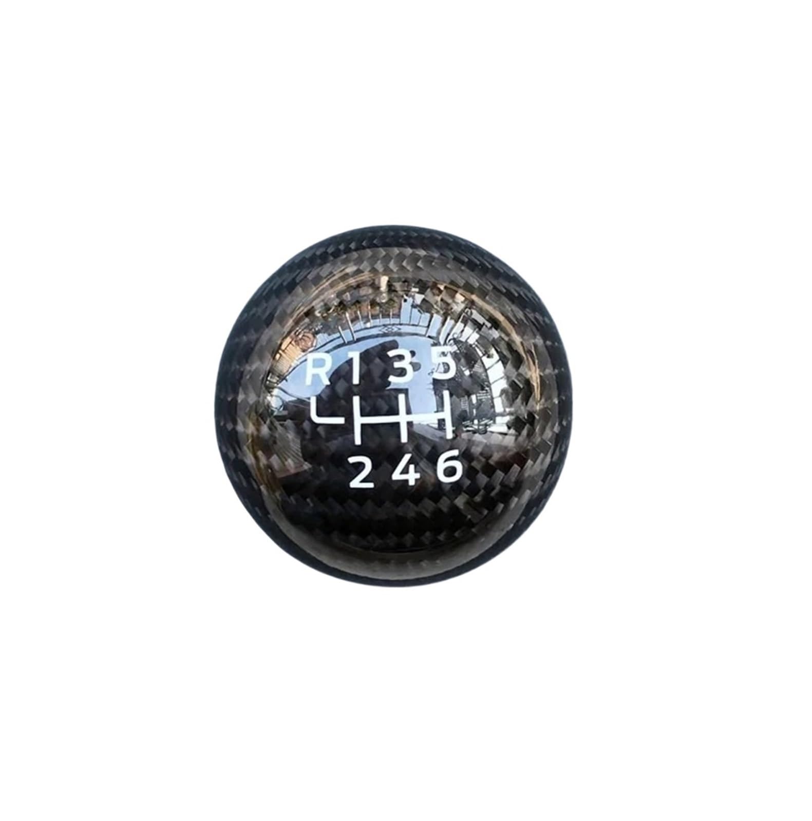DWTNMEX Gear Shift Knob for Mazda for MX5 for MX-5 5 6 Speed Real Carbon Fiber Gear Shift Knob Ball Head(6 Speed)