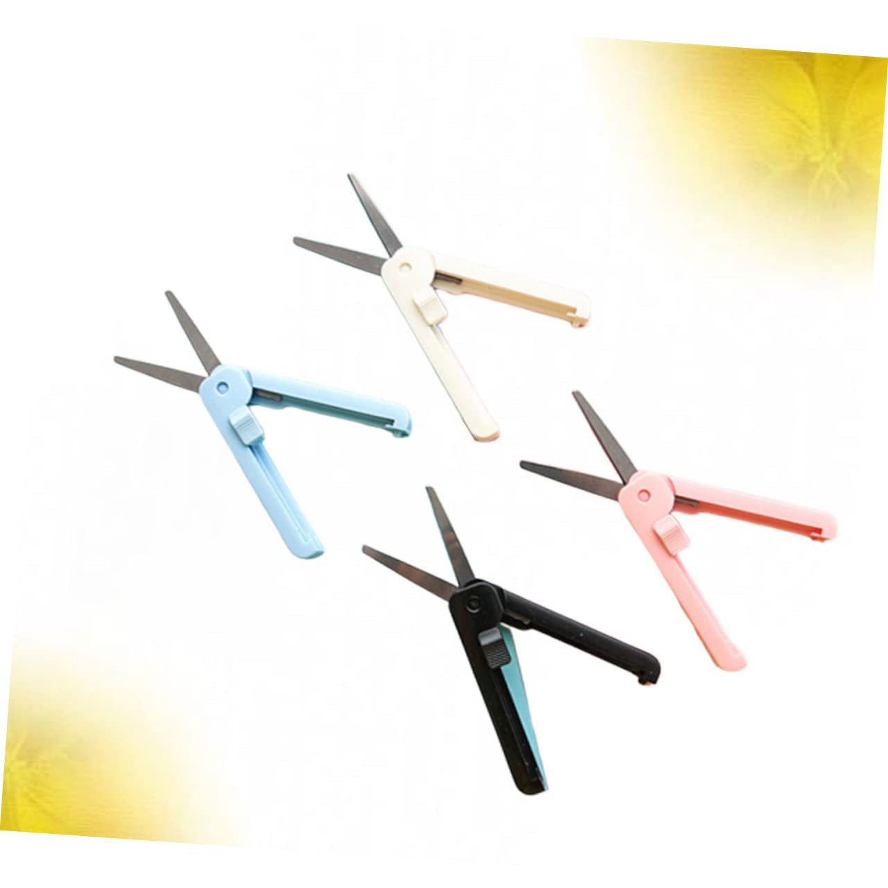NUOBESTY 12stücke Mini Faltbare Scheren Telescopic Sicherheitswerkzeug Für Zuhause Büro Und Outdoor Ergonomisches Design Verschiedenen Farben