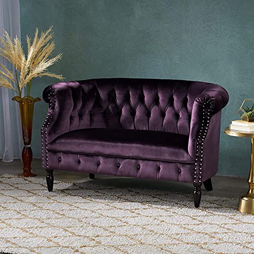 Image of Fabric 2 Seater Chesterfield Sofa for Living Room & Office