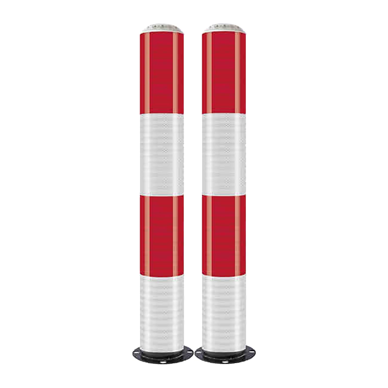 AYCDL Steel Bollards Safety Bollard Parking Post, Security Barrier with Reflective Tape & Anchor Bolts, Strong Reflective High Visibility, Ideal for Traffic-Sensitive