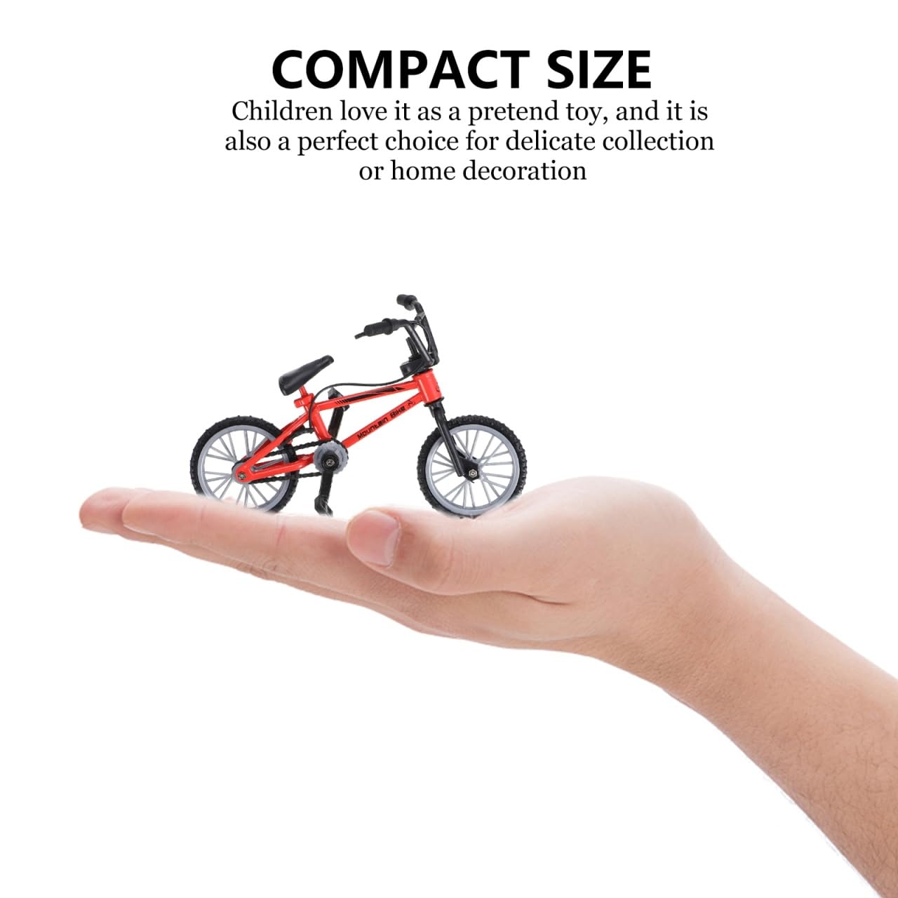 BESTonZON Mini Finger Bike Toy Desktop Mountain Bike Game for Kids with Realistic Bmx Details and Spare Tires Included - Image 2