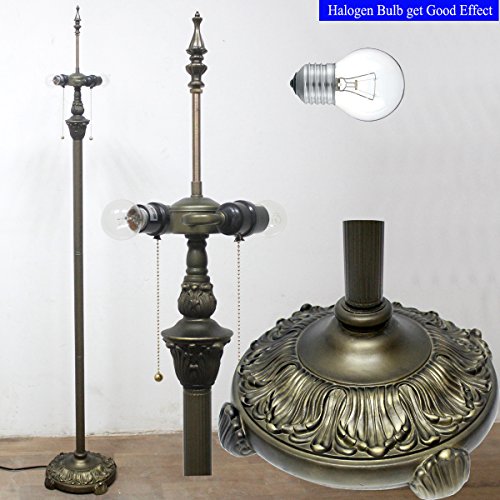Image of WERFACTORY Tiffany Floor Lamp 64 inch Stained Glass Standing Reading Light