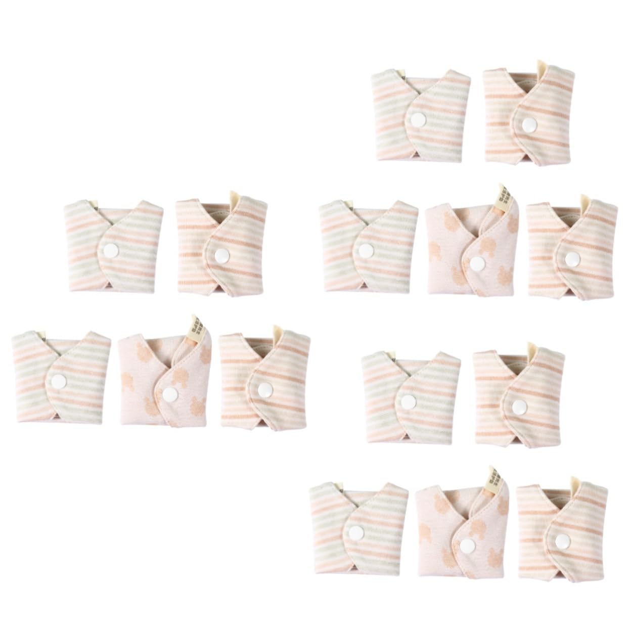 Beaupretty 15 Piezas toallas sanitarias reutilizables servilleta menstrual pantaletas de algodon para mujer Toalla sanitaria de algodón Compresa lavable para mujeres bragas toallitas intimas