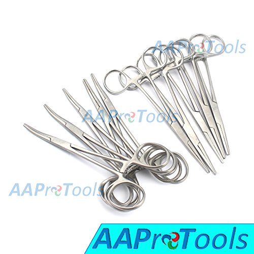 AAPROTOOLS 10 Assorted Kelly Locking HEMOSTAT Forceps 5.5