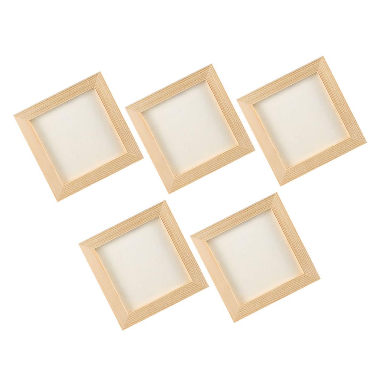 Kisangel Diy Craft Photo Frames 5pcs Wooden Blank Frames Paintable for Boys and Girls Sturdy Safe Enhance Creativity Imagination