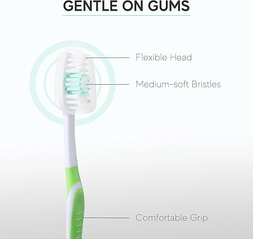 Miniatura 3 de 48 cepillos de dientes desechables a granel de cerdas medianas de calidad empaquetados individualmente  Paquete multicolor  Conveniente y asequible