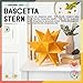Produktbild folia 814/2020 - Bastelset Bascetta Stern, Transparent gelb, 20 x 20 cm, 32 Blatt, fertige Größe des Papiersterns ca. 30 cm, mit ausführlicher Anleitung - ideal zur zeitlosen Dekoration