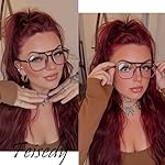 FEISEDY Blue Light Blocking Glasses Fake Nerd Clear Square Computer Lightweight Pilot Glasses Frame Oversized B2866 - Image 2