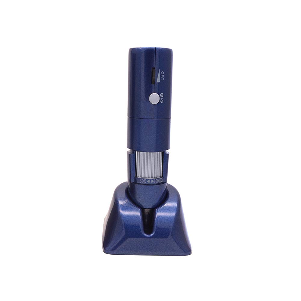 Microscopio Wi-Fi con aumento de 50x a 1000x, resolución de 1920 x 1080P, 8 luces LED, captura JPEG, video MP4, 70 minutos de trabajo, batería de 600 mAh, distancia de transferencia de 5 a 10 m
