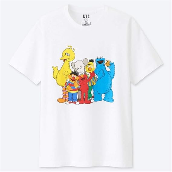 Amazon Smurab 漫画 アニメ Sesame Street セサミストリート メンズ レディース Tシャツ 夏服 スポーツ Tシャツ ホワイト 半袖 Tシャ Tシャツ カットソー 通販