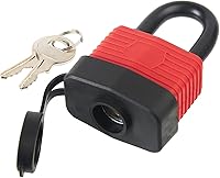 Vista 3 de Candados con llave de acero laminado cubierto resistente, cerraduras iguales con llave, candado impermeable para uso en exteriores, grillete de 1.4