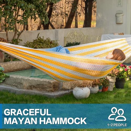 Pnaeut A01YSB08 Mayan Hammock, Handwoven Xl Thick Soft Rope Hammocks thumb #2
