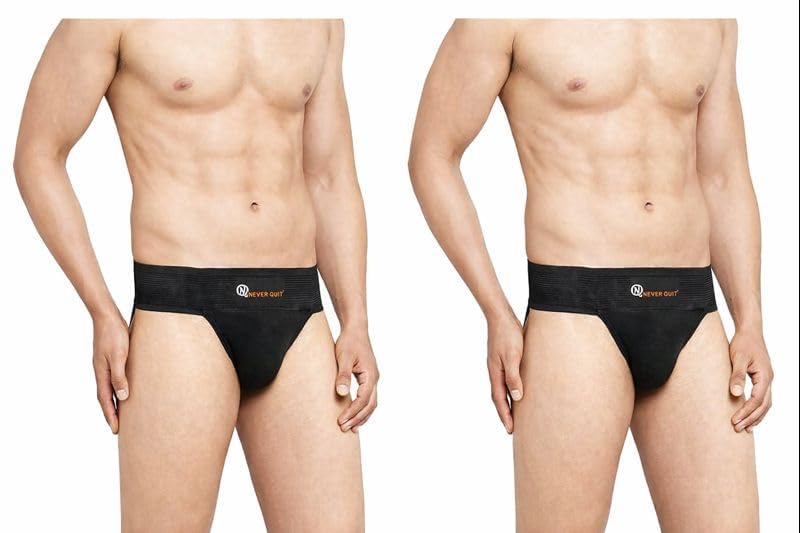 Image of NEVER QUIT Gym Supporter for Men | Ideal for Workout and Running, Cricket, Tennis, Sports| Compression Brief Abdomen Support for Boys