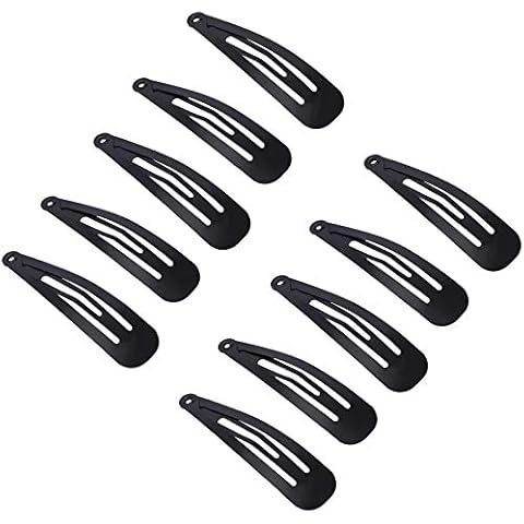 50 Piezas de Pinzas de Pelo Negro de 5cm de Mtskaeo Cover