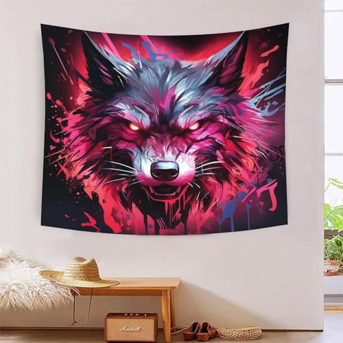Tapiz de pared de lobo 3D para solucionar paredes vacías en el hogar