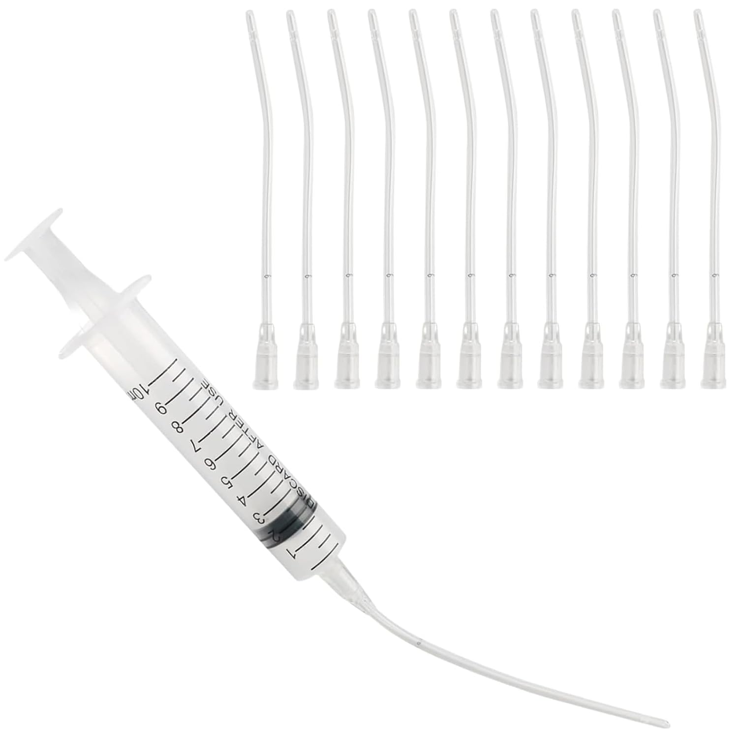 10 ml Syringe with 12 Pieces of Young Birds Feeding Trousers, Hand Feeding Tool for Water, Nutrients, Medication, Milk