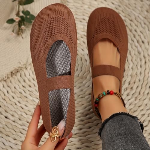1Pc Shoes for Women Flats Dressy Casual Work Breathable Weave Lightweight and Portable Random Color4