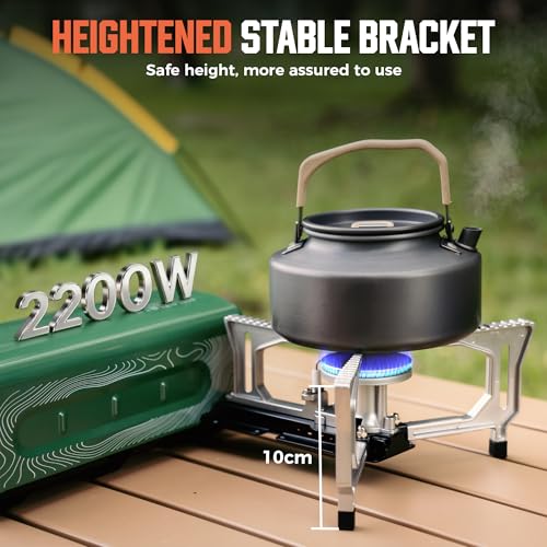 BIG HORN OUTDOORS Butane Camping Stove, Portable Folding Gas Burner with Carry Bag for Camping, Emergency Use and Outdoor Cooking - Image 6