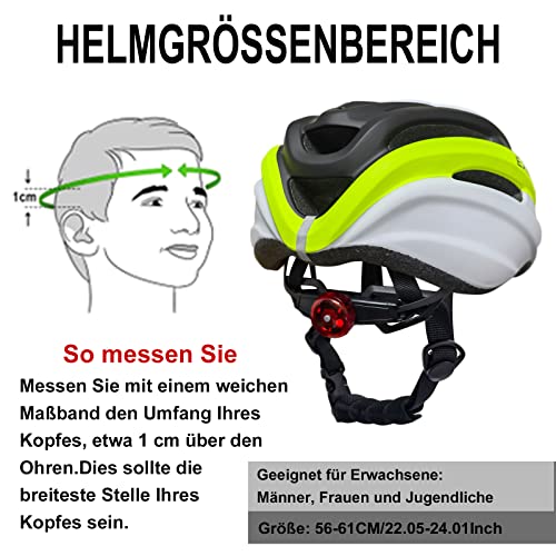 Exclusky Casco Bici Uomo MTB con Striscia