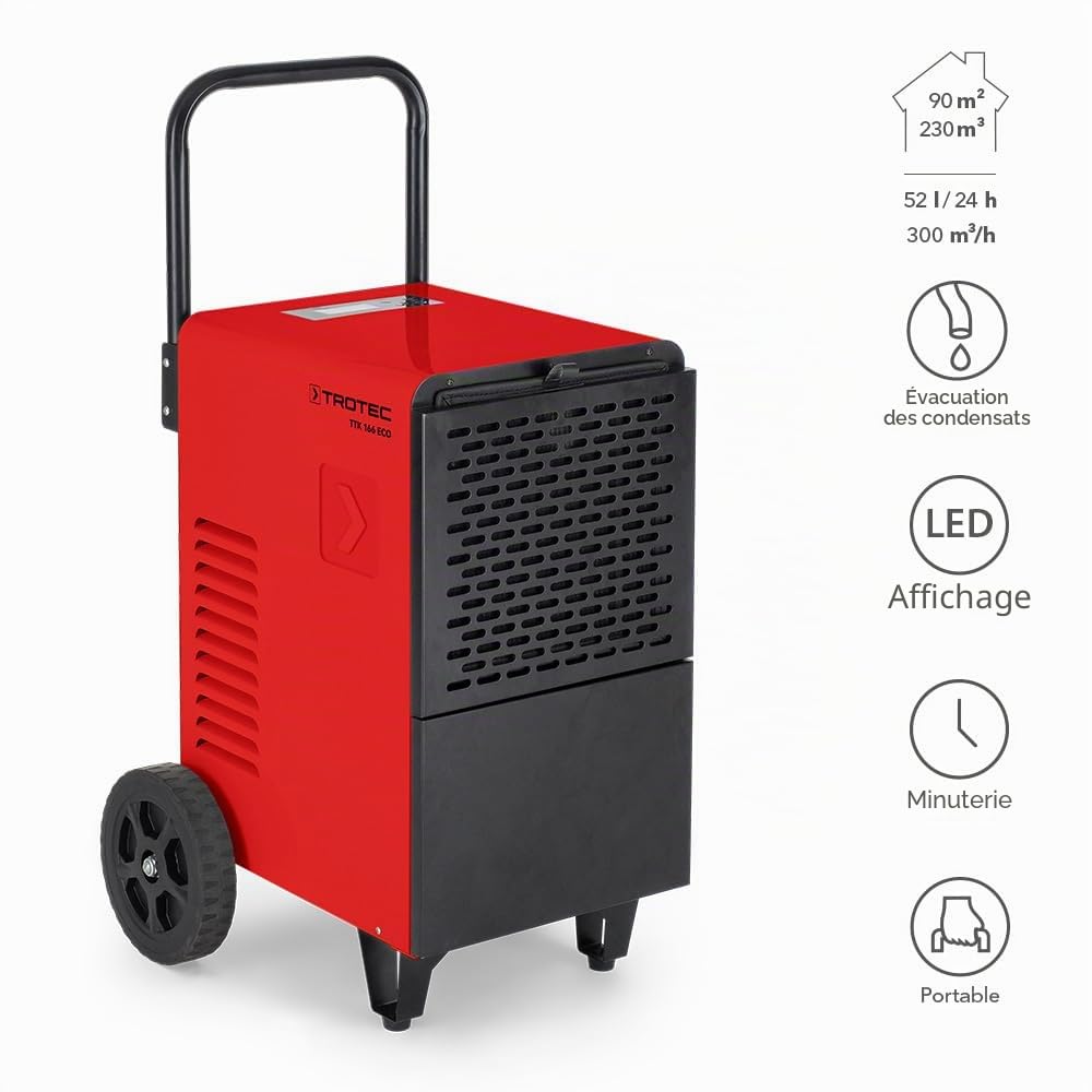 TROTEC Déshumidificateur professionnel TTK 166 ECO, 52 l/jour