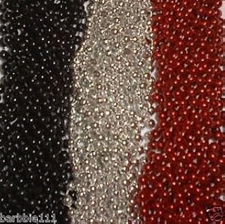 72 Red Silver Black Mardi Gras Gra Beads Necklaces Party Favors 6 Doz Lot Pirate