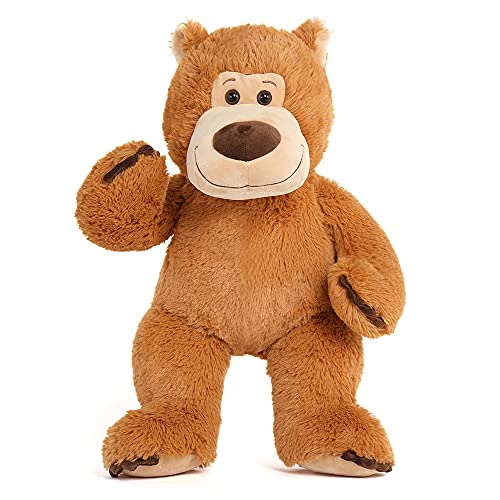 Muiteiur Cute Teddy Bear Stuffed Animal Soft Monkey Face Bear Plush Toy Gift for Kids Girlfriend,Brown (18.9inch)