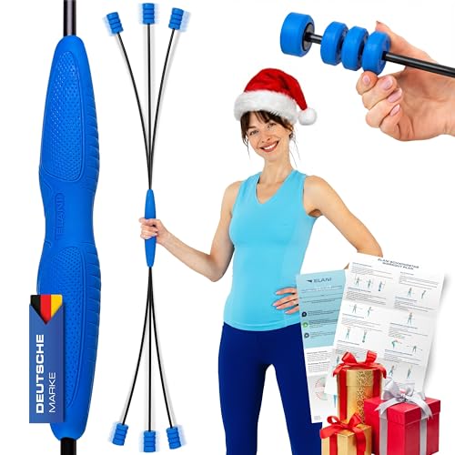 ELANI Schwingstab - Verstellbarer Widerstand & ergonomischer Griff - hochbelastbarer Gymnastikstab, auch als Physiotherapie Zubehör, Swinging Sticks, Schwingstab Fitness Testsieger, Flex Stab ELANI Schwingstab - Verstellbarer Widerstand & ergonomischer Griff - hochbelastbarer Gymnastikstab, auch als Physiotherapie Zubehör, Swinging Sticks, Schwingstab Fitness Testsieger, Flex Stab