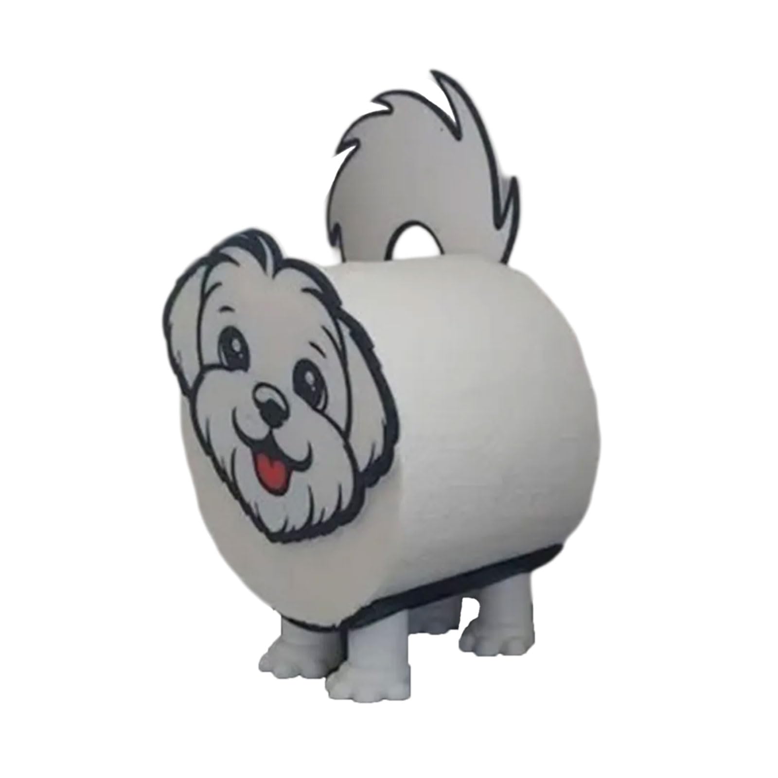 carotoe Digital Printed Dog Theme Toilet Roll Wall Mount with Sturdy Construction for Modern Bathroom Organization Wall Mounted Paper Towel Rack