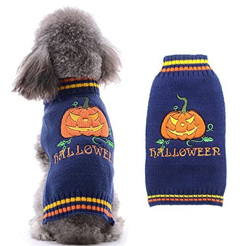 Dog Halloween Costumes Funny Pumpkin Dog Sweater Vest Puppy Clothes Soft Knit Pullover Outfits Halloween Costumes for Small Medium Large Dogs Cats Kitten Chihuahua Yorkie Dog Halloween Costumes Funny Pumpkin Dog Sweater Vest Puppy Clothes Soft Knit Pullover Outfits Halloween Costumes for Small Medium Large Dogs Cats Kitten Chihuahua Yorkie