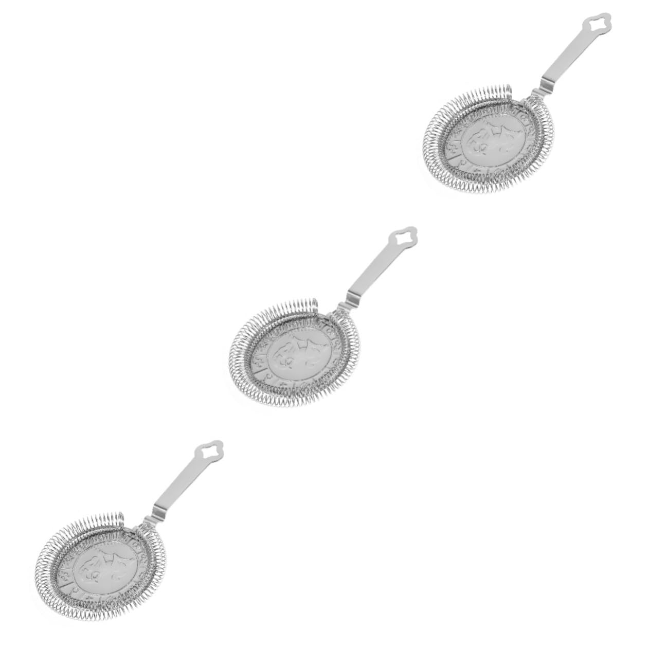POPETPOP 3piezas Colador De Cócteles De Acero Inoxidable Filtro De Hielo Compacto Para Bebidas Herramienta De Bar Profesional Para Colar Cócteles