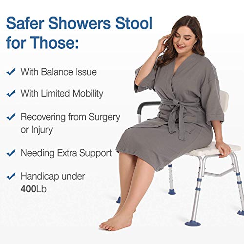 GreenChief Bariatric Tub Transfer Bench 400 Lb - Heavy Duty Bath & Shower Assist - Adjustable Handicap Shower Chair - Medical Bathroom Accessibility Aid for Elderly, Disabled, Seniors