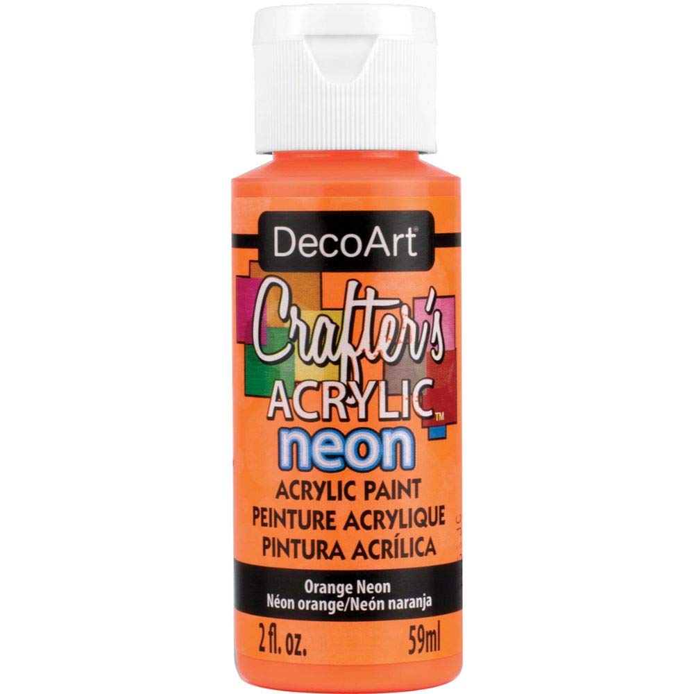 Crafter's Acrylic All Purpose Paint 2 Ounces-Orange Neon