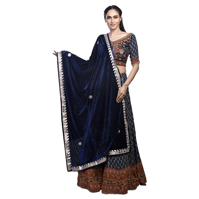 Women's Embroidered Velvet Dupattas