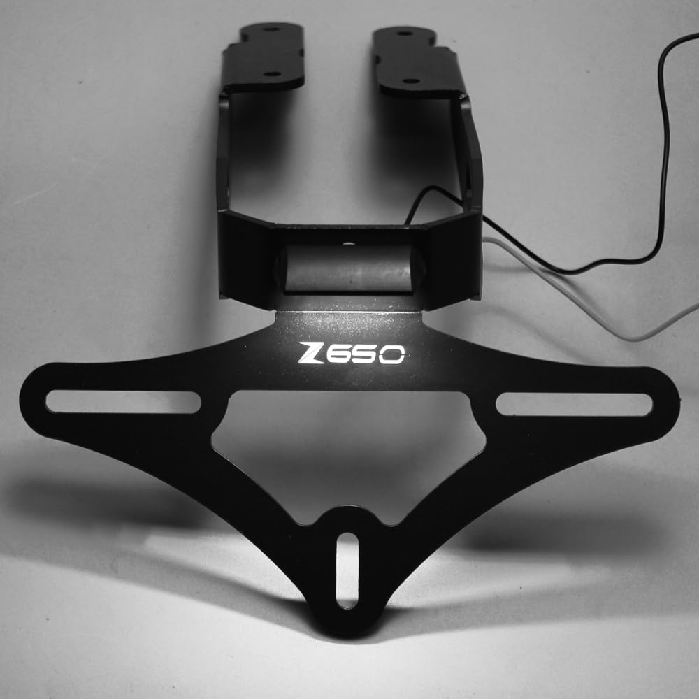 Staffa per Targa Compatibile con Z650 2018-2024, Eliminazione Parafango, Supporto per Targa, Paraspruzzi, Alette Anti-Fanghiglia, Protezione Paraurti, 2024 2023 2022 2021 2020 2019 2018
