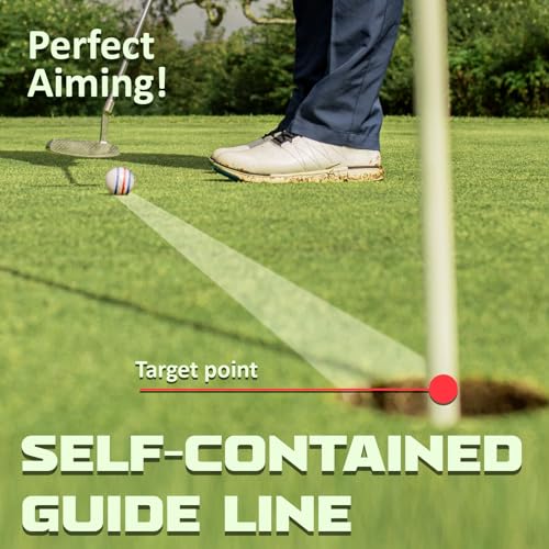 OlibaDu 360° Triple Line Golf Ball Marker