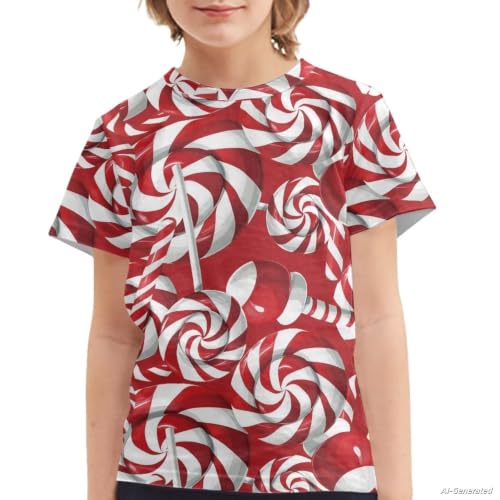 Image of Renewold Kids Novelty T-Shirt for Girls Boys Short Sleeve Crewneck Summer Tee Soft Breathable Graphic Shirt for Age 2-16