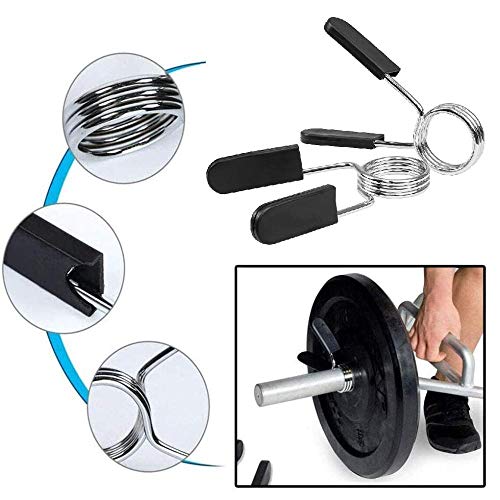 Dickplay Barbell Spring Collar Clips 2 Inch,Oefening kragen Halterklemmen voor Olympische Bars Gewicht Gym Fitness Training Halters, Zachte Plastic Handvaten,Hoogwaardig staal, Veilig en Betrouwbaar - Afbeelding 3