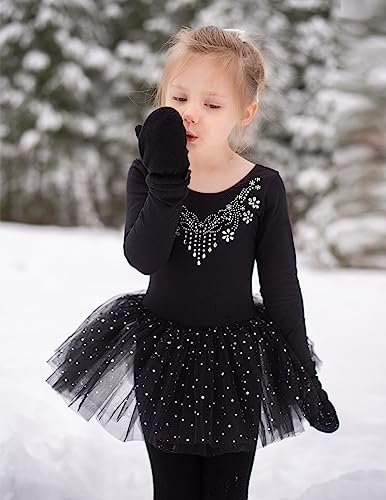 Zaclotre Kid Girls Long Sleeve Leotards Ballet Dance Sparkly Tutu Dress Ballerina Outfits #TOP1