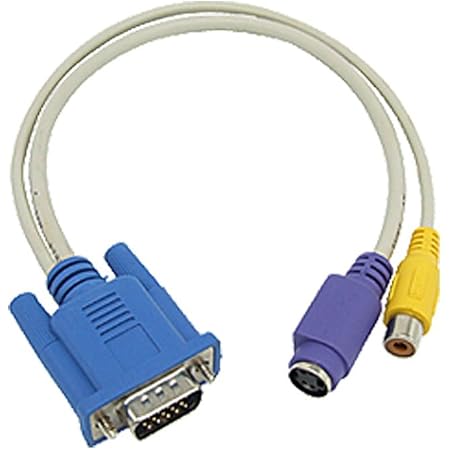 VGA to TV RCA S-video Converter Adapter Cable PC Laptop
