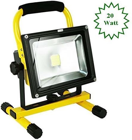 MyraBec 20W Cordless LED Floodlight, 2 Brightness Levels, for Home & Auto, Farm, Job Site