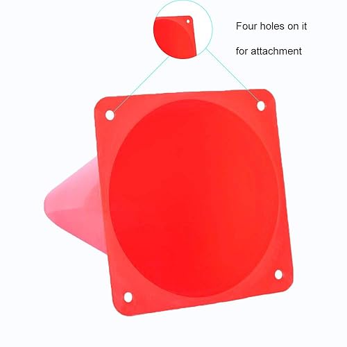 Miniatura 38 de Alyoen Conos de tráfico de 9 pulgadas, conos deportivos de plástico, conos de entrenamiento de fútbol rosa para actividades al aire libre y eventos