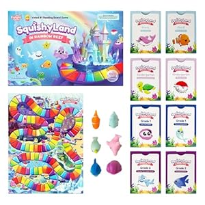 Squishy Land in Rainbow Reef Board Game, Educational Learning & Phonics Skills for Children Pre-K to 2nd Grade, 2-6 Players