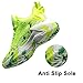 SANEARDE Mens Basketball Shoes Lightweight and Fashionable Colorful Outdoor Non Slip Athletic Sneakers Fluorescent Green Size 7