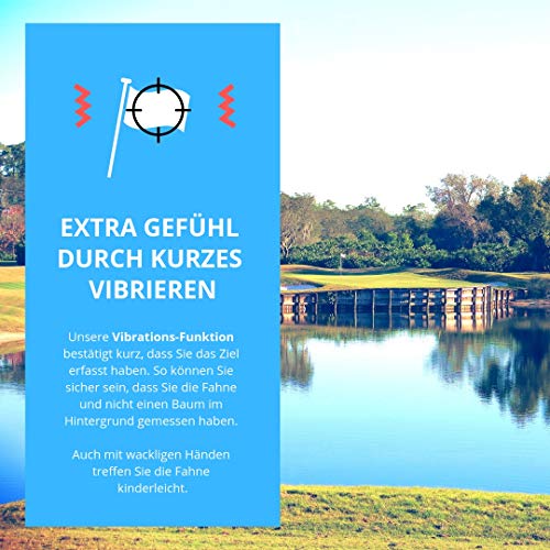 Telemetro-de-Golf-Laser-Birdie-1300-Pro-rojo-RocketGolf-FlagFinder-Medicion-de-distancia-1300M