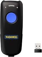 NADAMOO Bur3076 Wireless Bluetooth Barcode Scanner 3-in-1 Portable CCD Reader for iPhone iPad Android Windows Mac - Dark Blue
