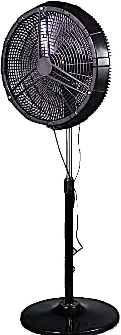 Optimus 18" Outdoor Oscillating Stand Misting Fan, Black