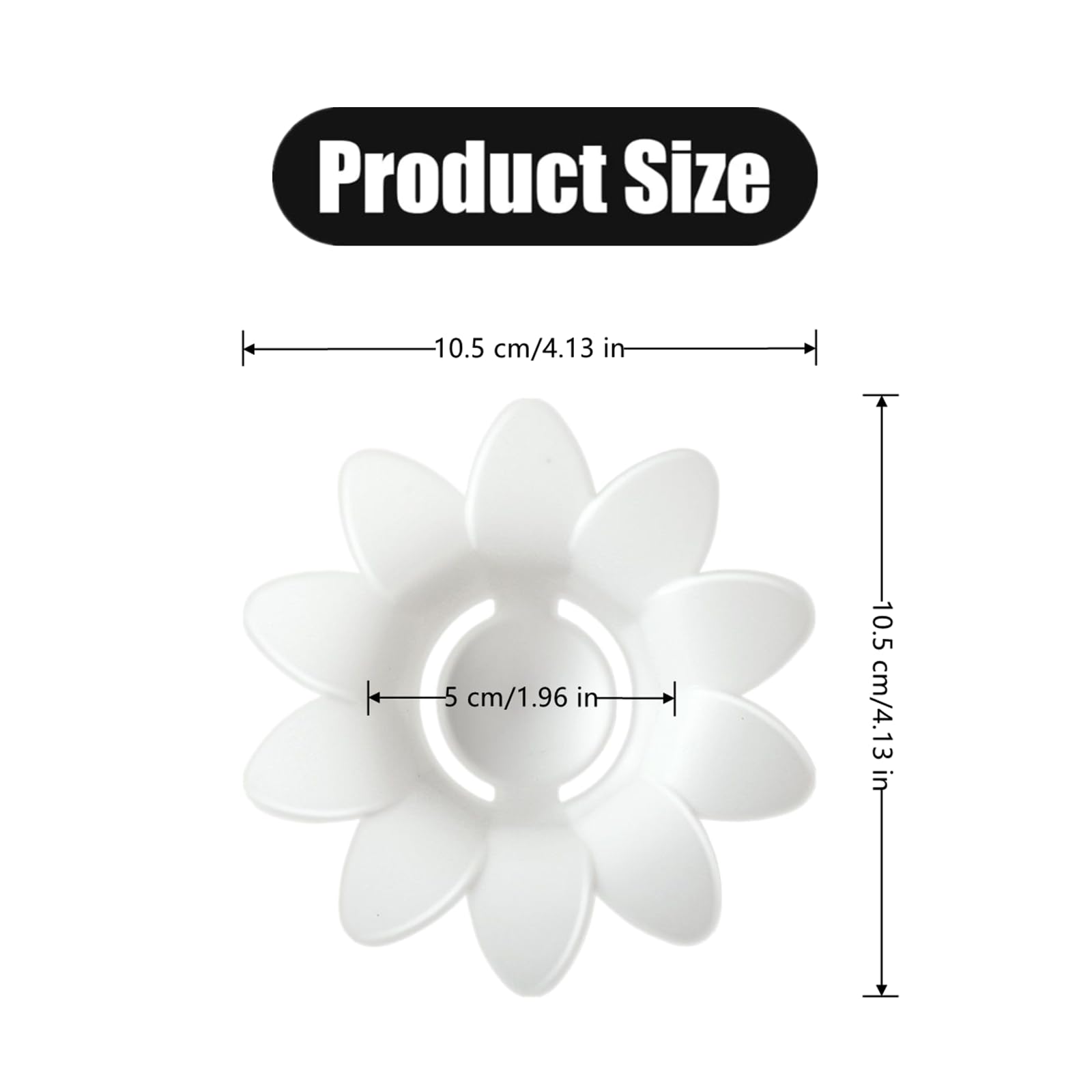 2 Pcs Egg Yolk Separator Exquisite Flower-Shaped Egg Separator Tools with Plastic for Kitchen, White