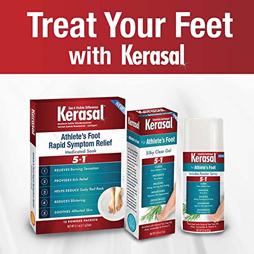Kerasal 5-In-1 Athlete's Foot Silky Clear Gel, 0.42 Oz #TOP6